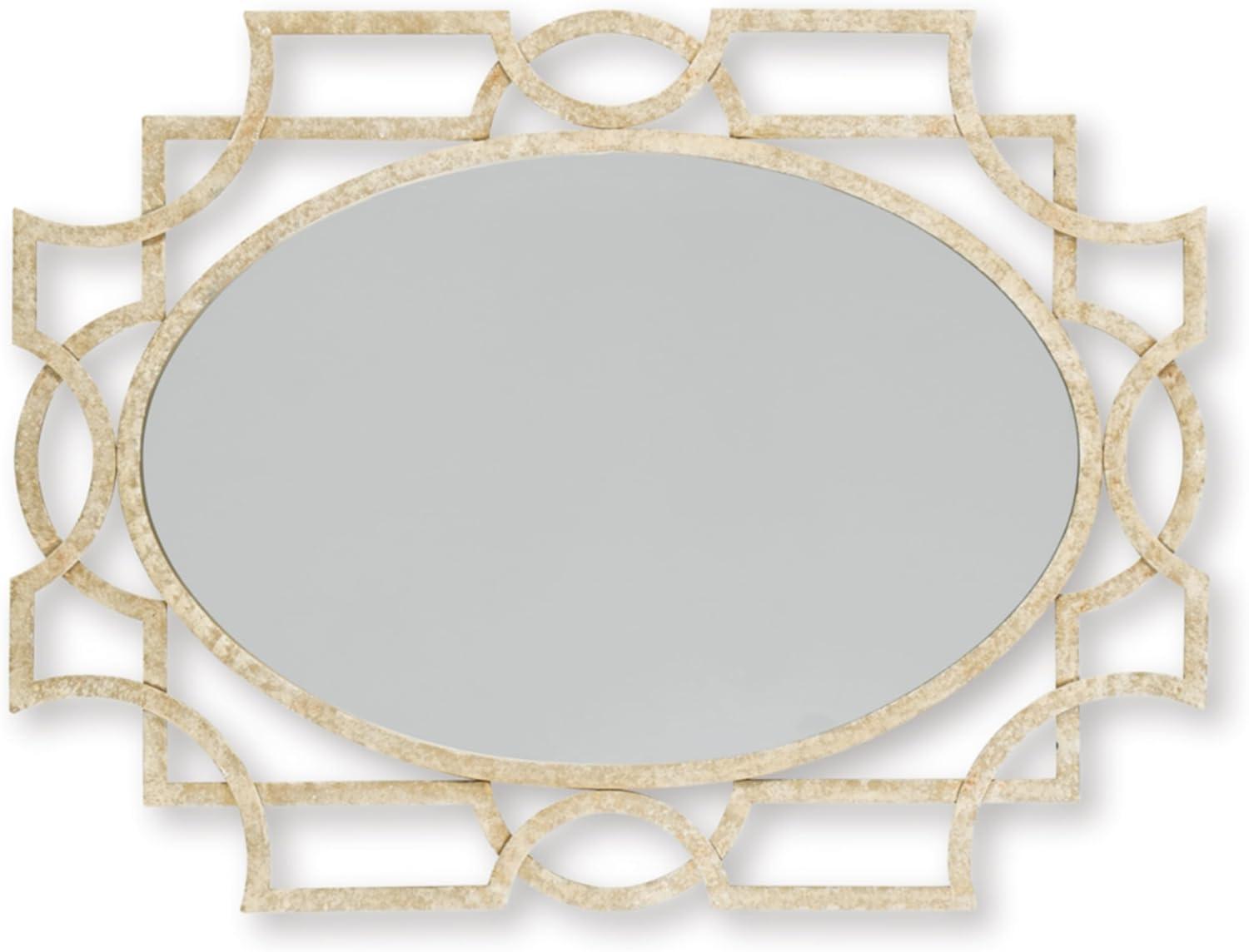 imageSignature Design by Ashley Fulkmore Art Deco Wall Mounted Metal Framed Accent Mirror Metallic
