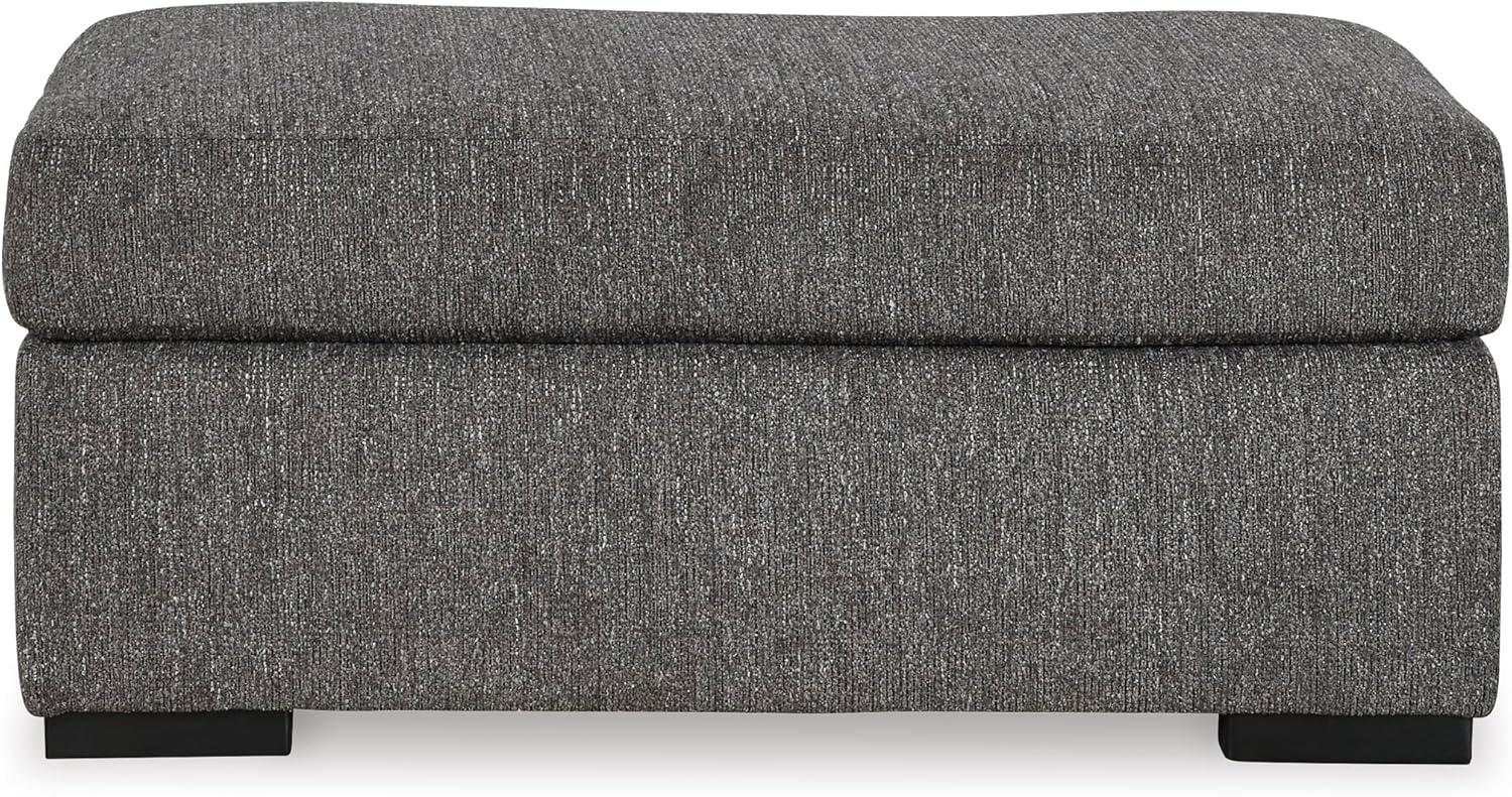 imageSignature Design by Ashley Gardiner Contemporary Rectangular Upholstered Ottoman Gray