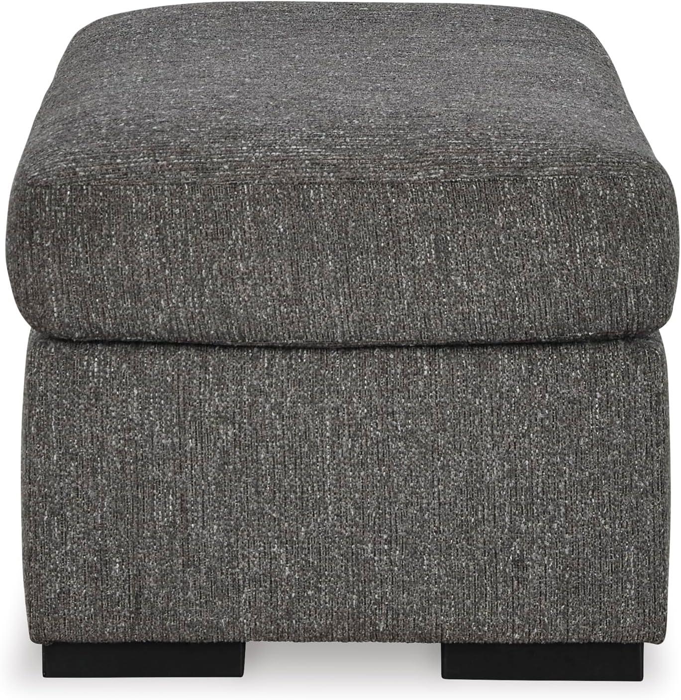 imageSignature Design by Ashley Gardiner Contemporary Rectangular Upholstered Ottoman Gray