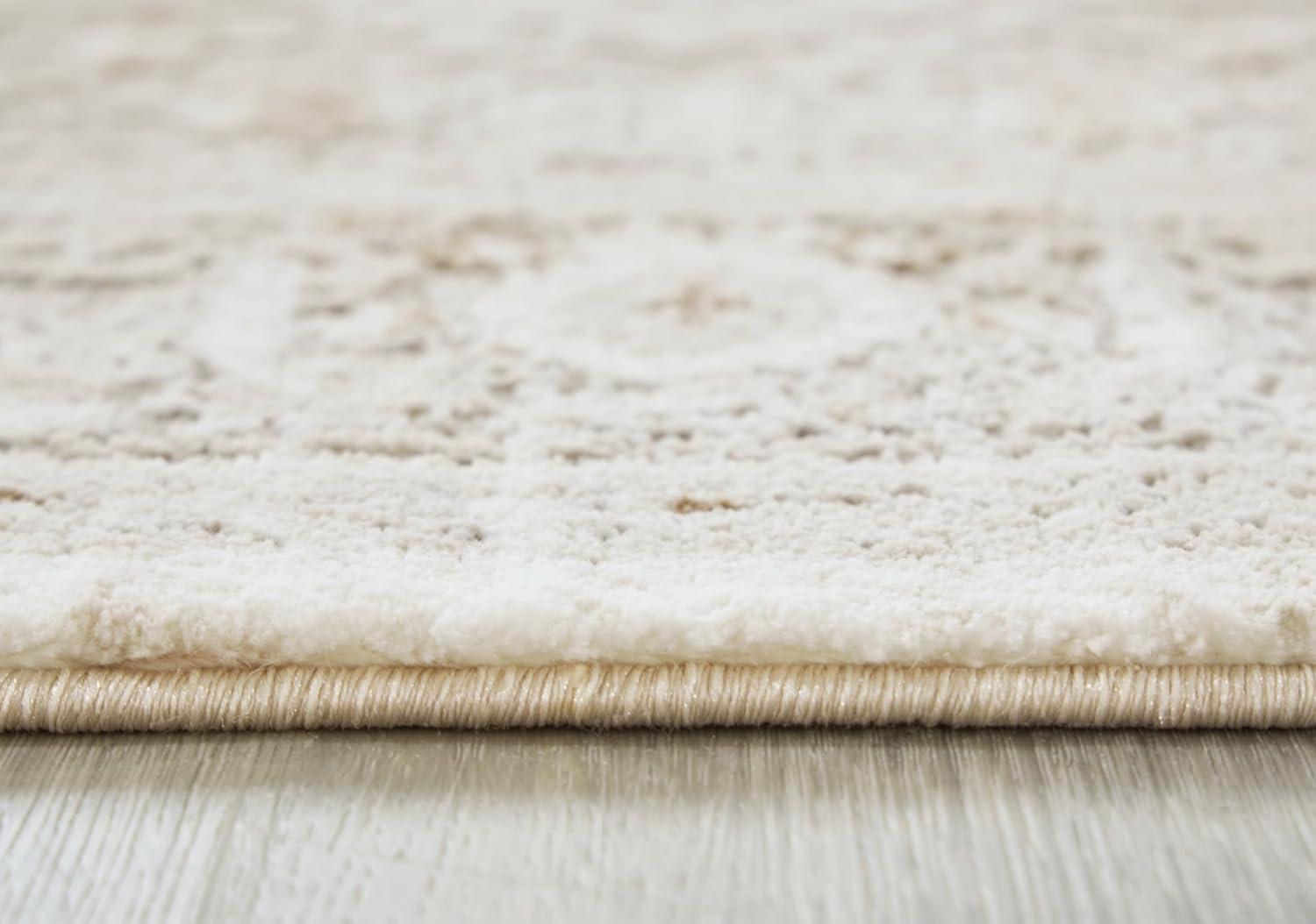 imageSignature Design by Ashley Gatwell Classic Indoor Medallion 8 x 10 Rug White ampamp Light Gray710 x 10 Rectangular