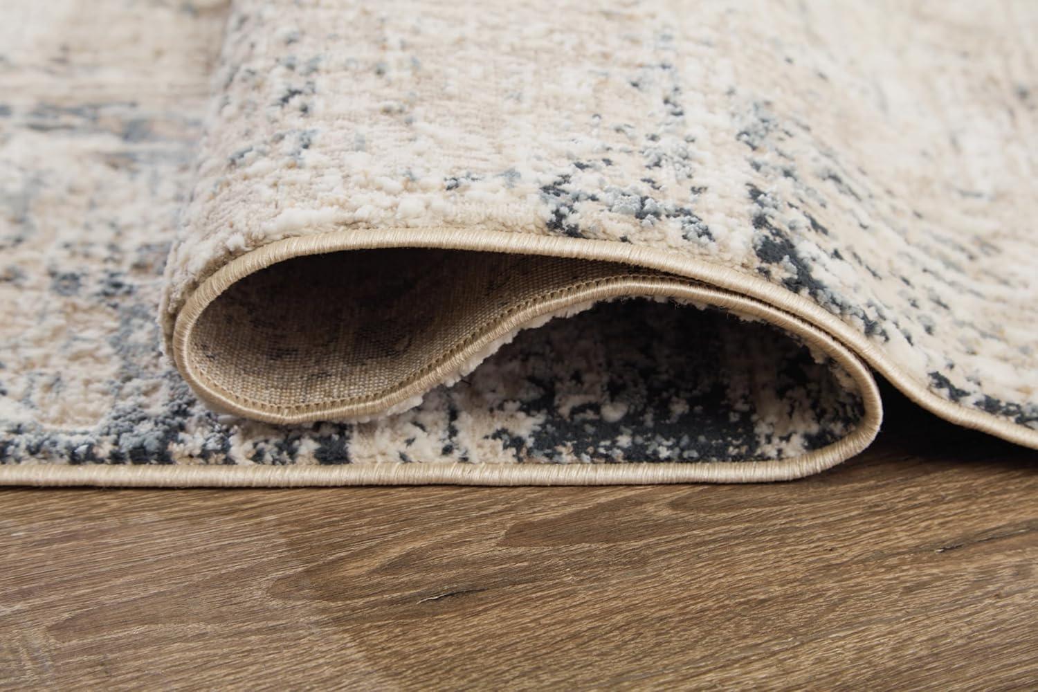 imageSignature Design by Ashley Gentor Contemporary Indoor Abstract 8 x 10 Rug Blue ampamp Biege710 x 10 Rectangular