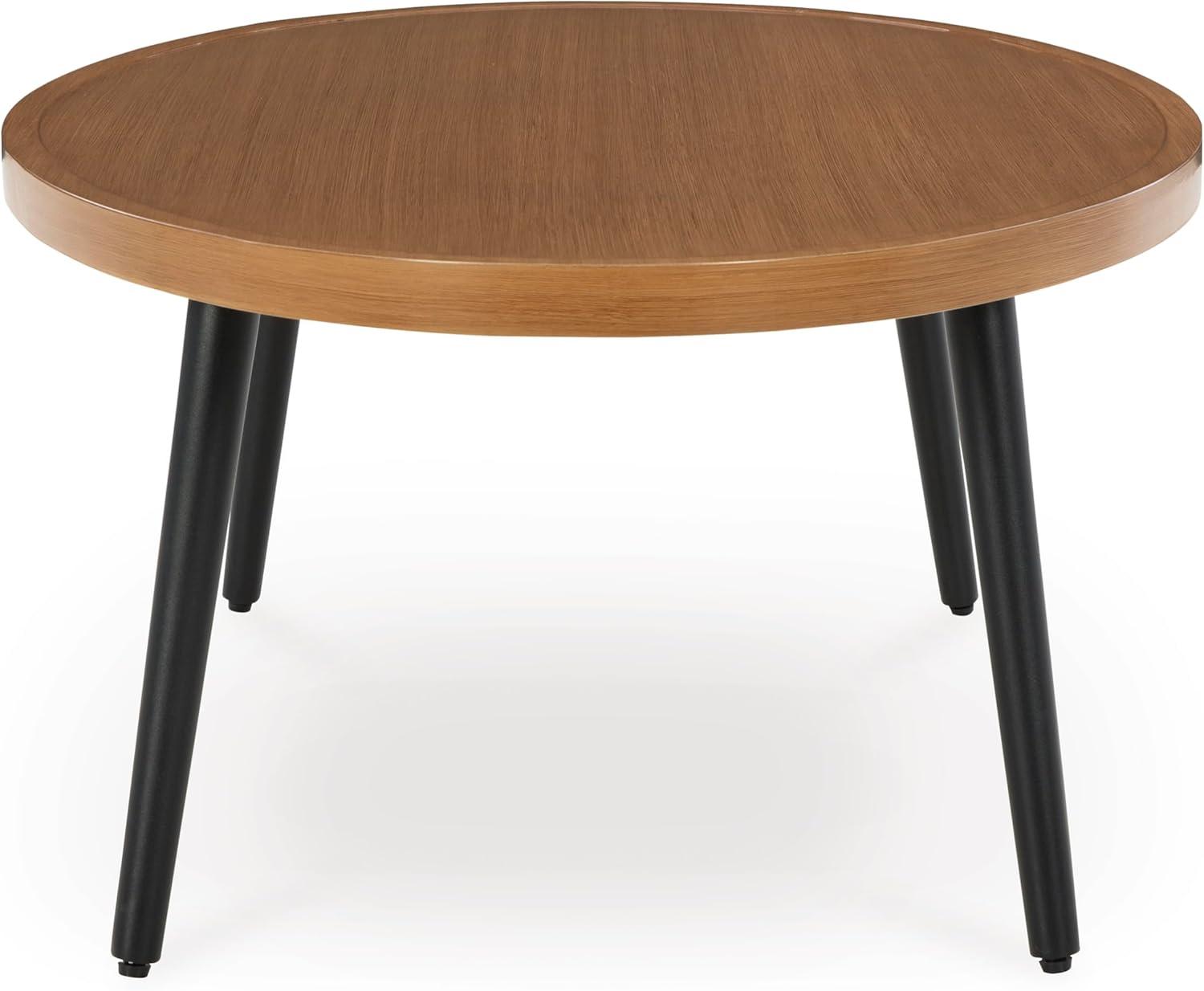 imageSignature Design by Ashley Horizon Hall Casual Outdoor Coffee Table with 4 Legs Light Brown ampamp Black