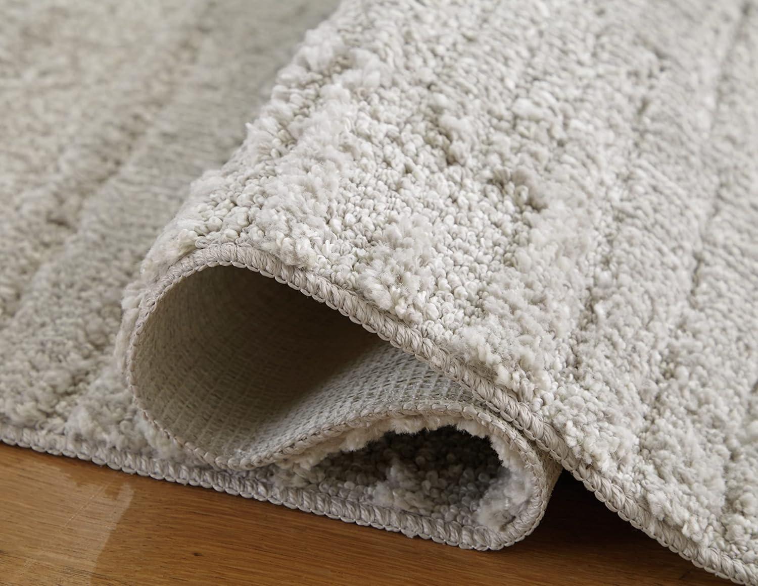 imageSignature Design by Ashley Ivygail Modern High Pile 76 x 96 Area Rug Gray5 x 7 Rectangular