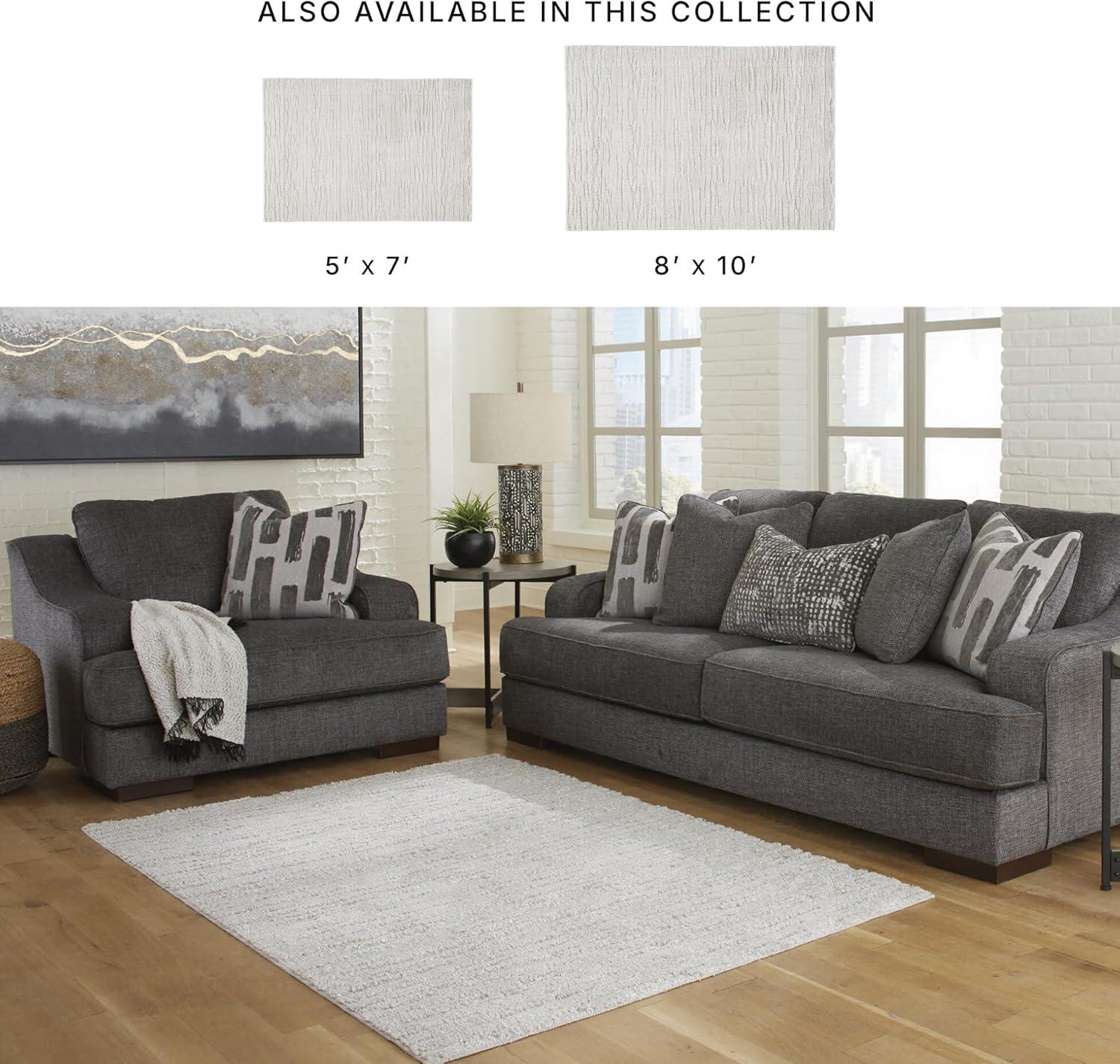 imageSignature Design by Ashley Ivygail Modern High Pile 76 x 96 Area Rug Gray76 x 96 Rectangular