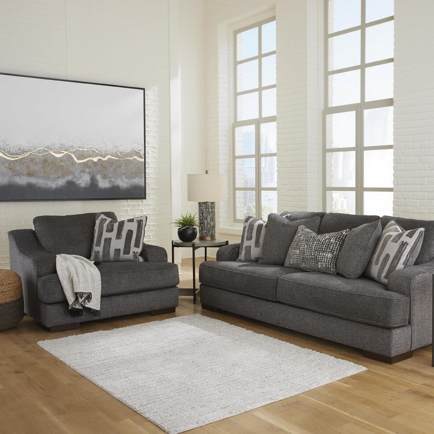 imageSignature Design by Ashley Ivygail Modern High Pile 76 x 96 Area Rug Gray76 x 96 Rectangular