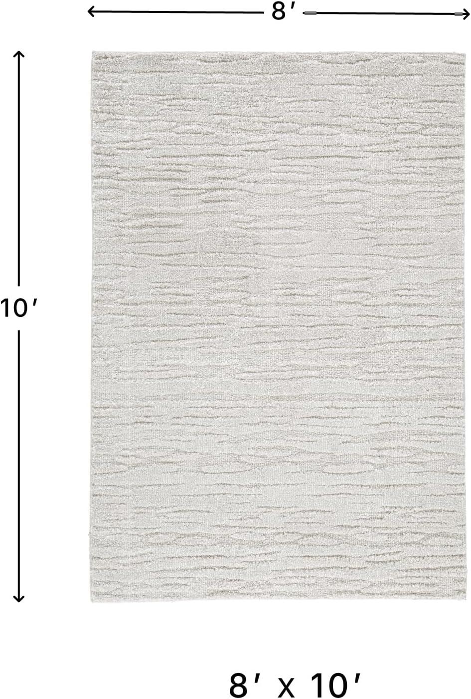 imageSignature Design by Ashley Ivygail Modern High Pile 76 x 96 Area Rug Gray76 x 96 Rectangular