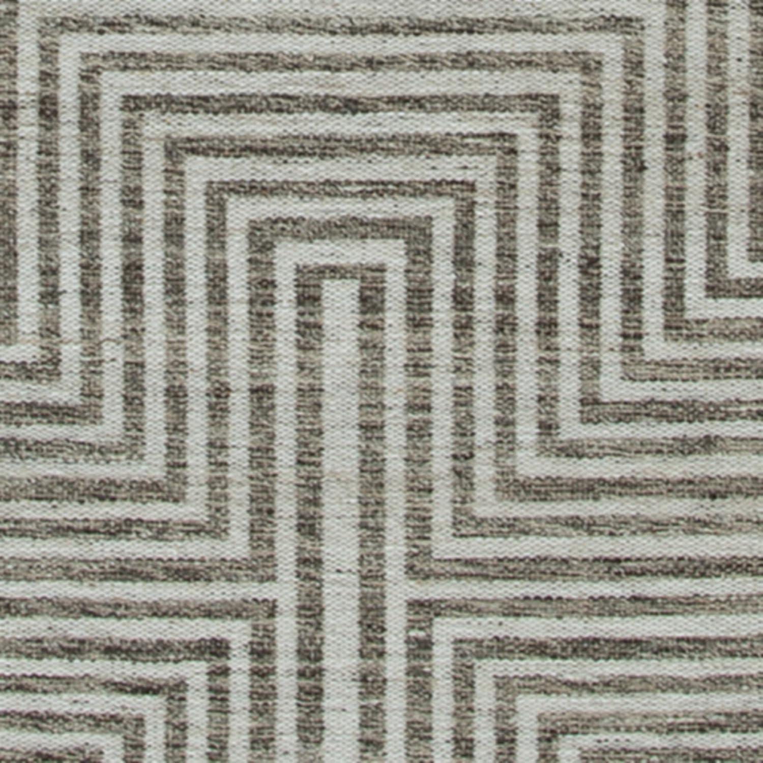 imageSignature Design by Ashley Jossen Boho Wool Blend Indoor 8 x 10 Rug with Geometric Pattern Beige ampamp Gray5 x 7 Rectangular