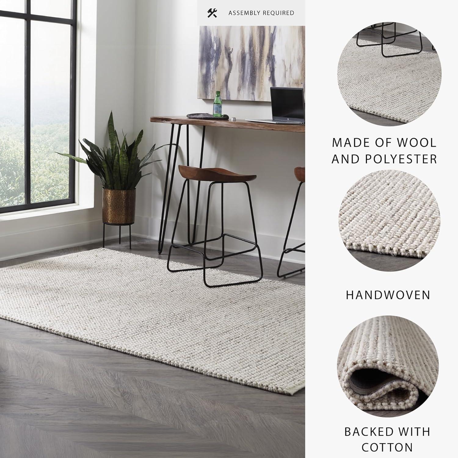 imageSignature Design by Ashley Jossick Neutral Low Pile 78 x 10 Area Rug Beige ampamp Gray78 x 10 Rectangular