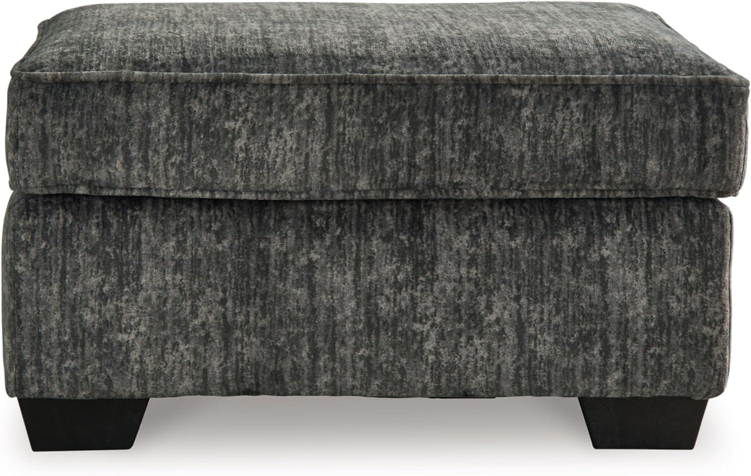 imageSignature Design by Ashley Lonoke Contemporary Rectangular Upholstered Ottoman Gray