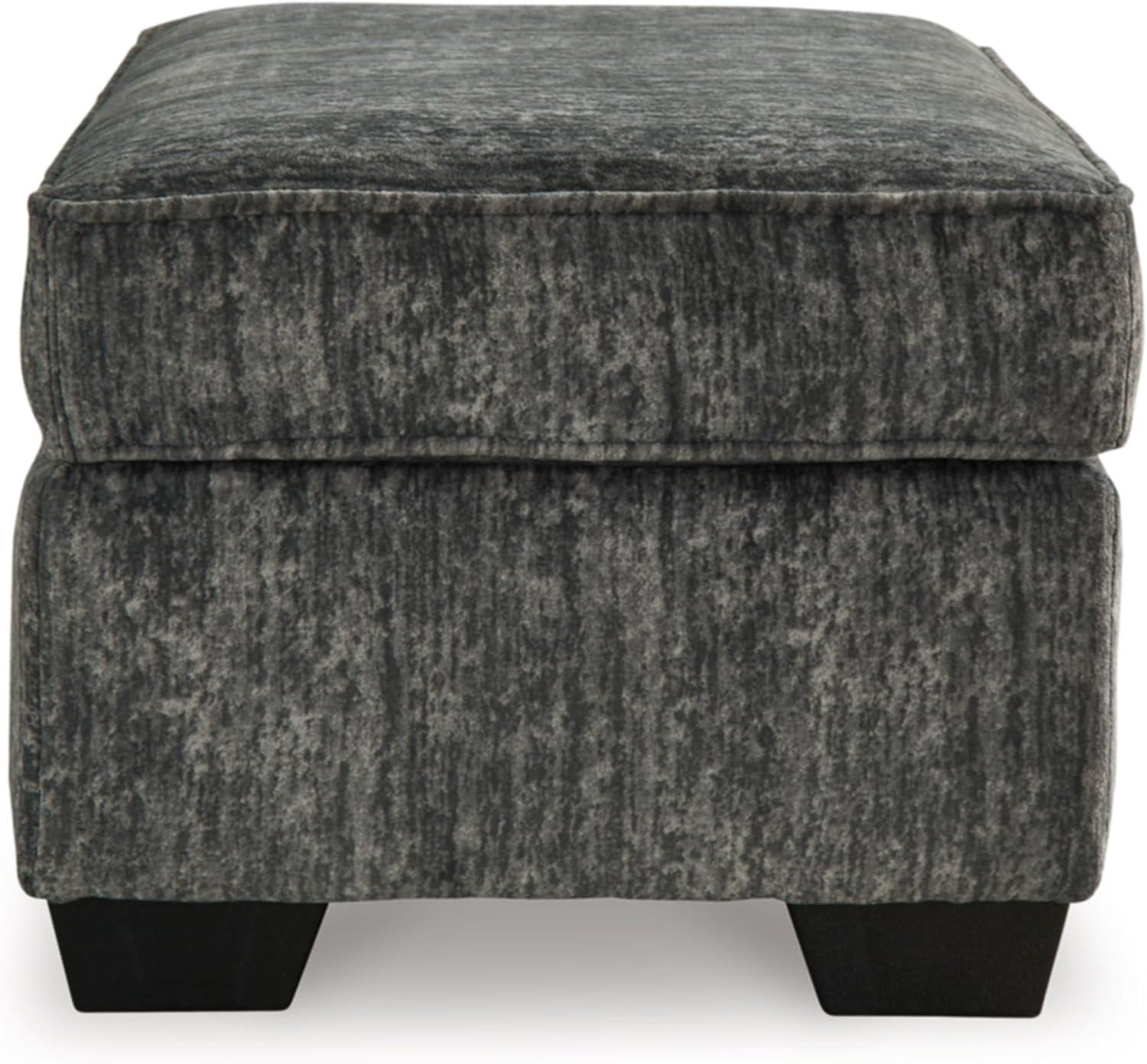 imageSignature Design by Ashley Lonoke Contemporary Rectangular Upholstered Ottoman Gray