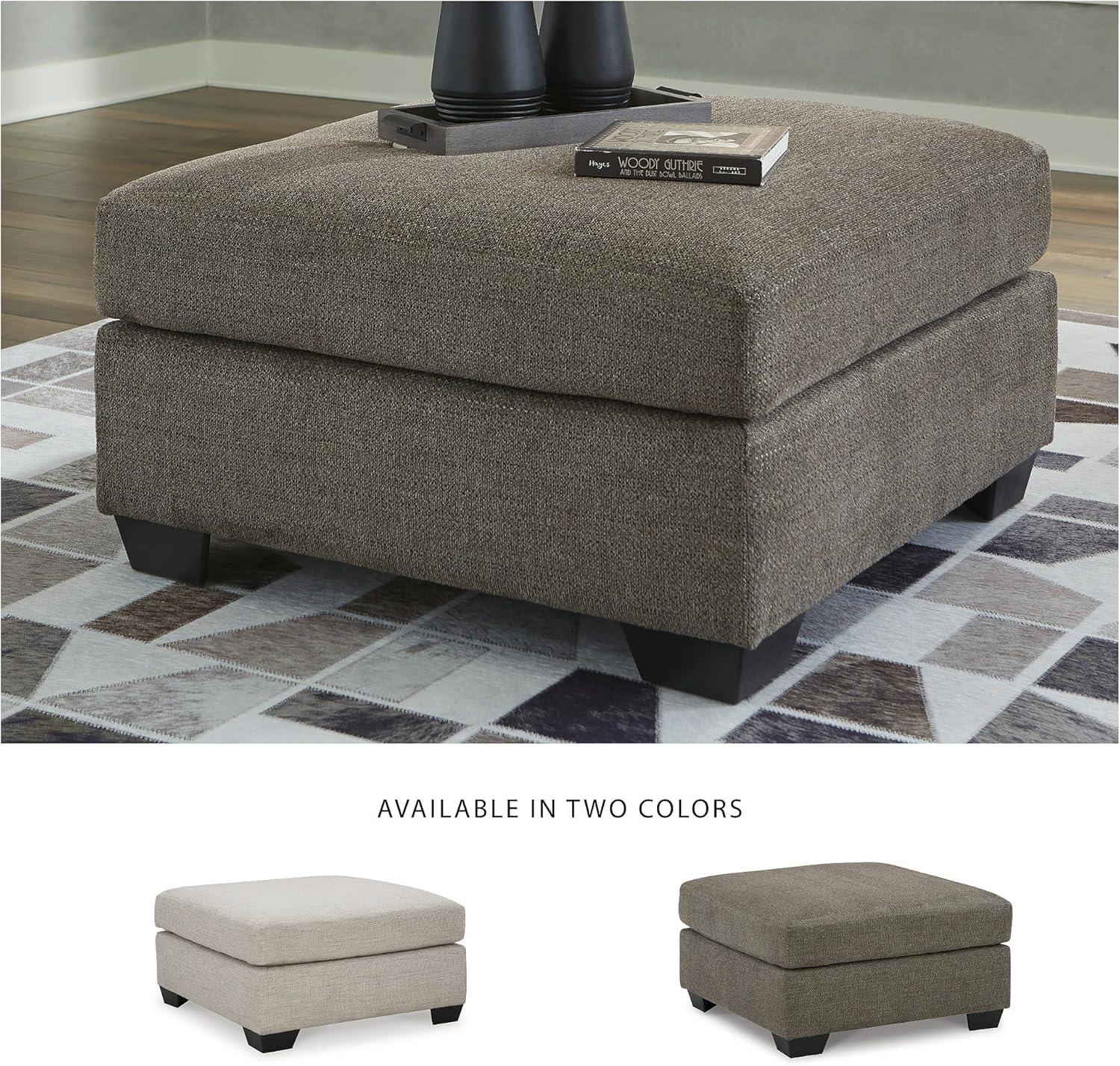 imageSignature Design by Ashley Mahoney Casual LShaped Tufted 2Piece Sectional with Chaise Loose Seat Cushions and 2 Accent Pillows BeigeBrown