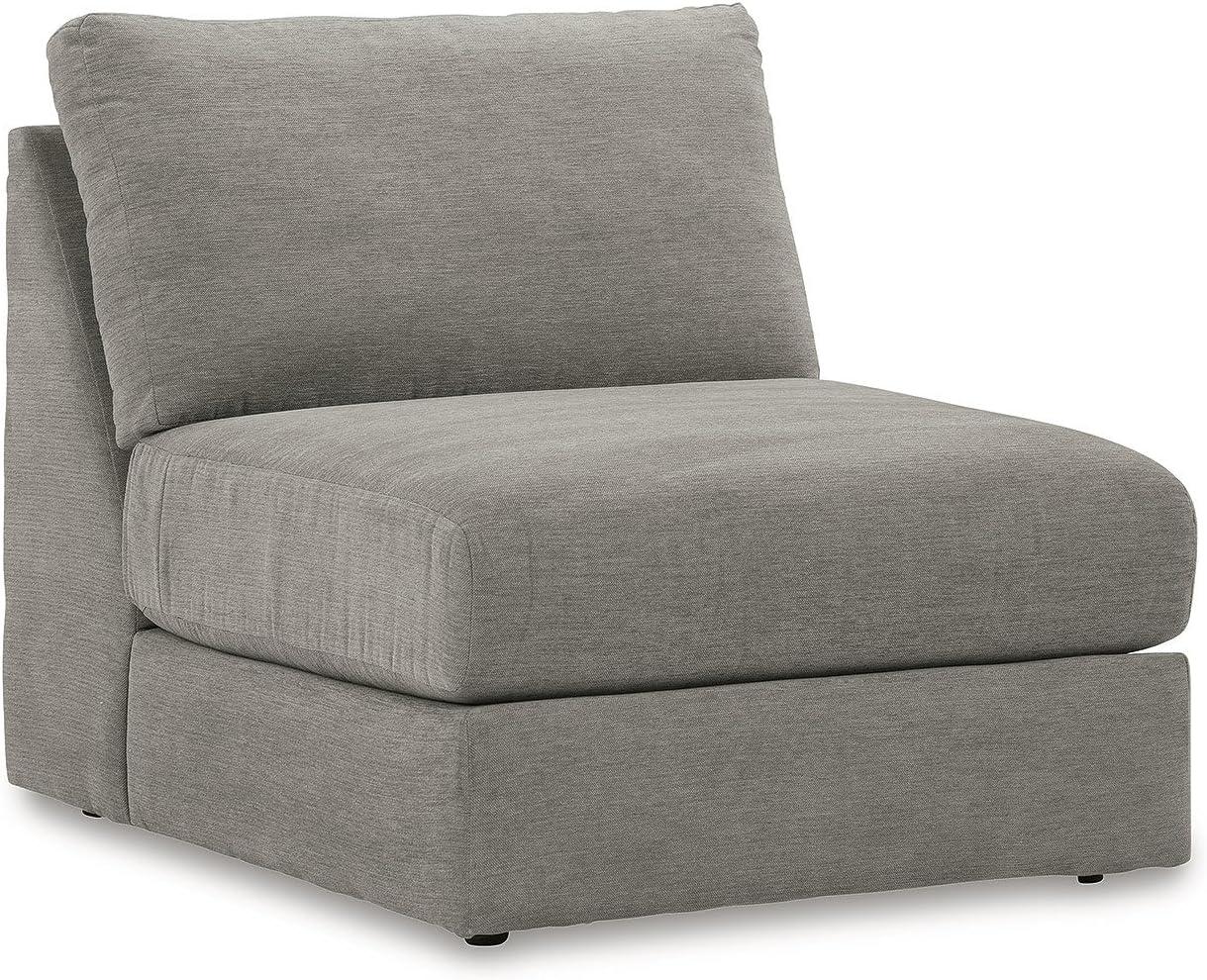 imageSignature Design by Ashley Mahoney Casual LShaped Tufted 2Piece Sectional with Chaise Loose Seat Cushions and 2 Accent Pillows BeigeGrey