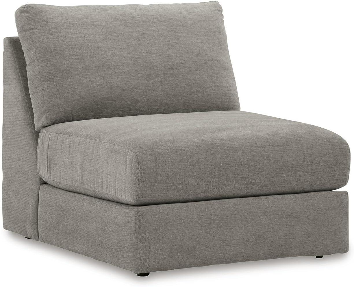 imageSignature Design by Ashley Mahoney Casual LShaped Tufted 2Piece Sectional with Chaise Loose Seat Cushions and 2 Accent Pillows BeigeGrey