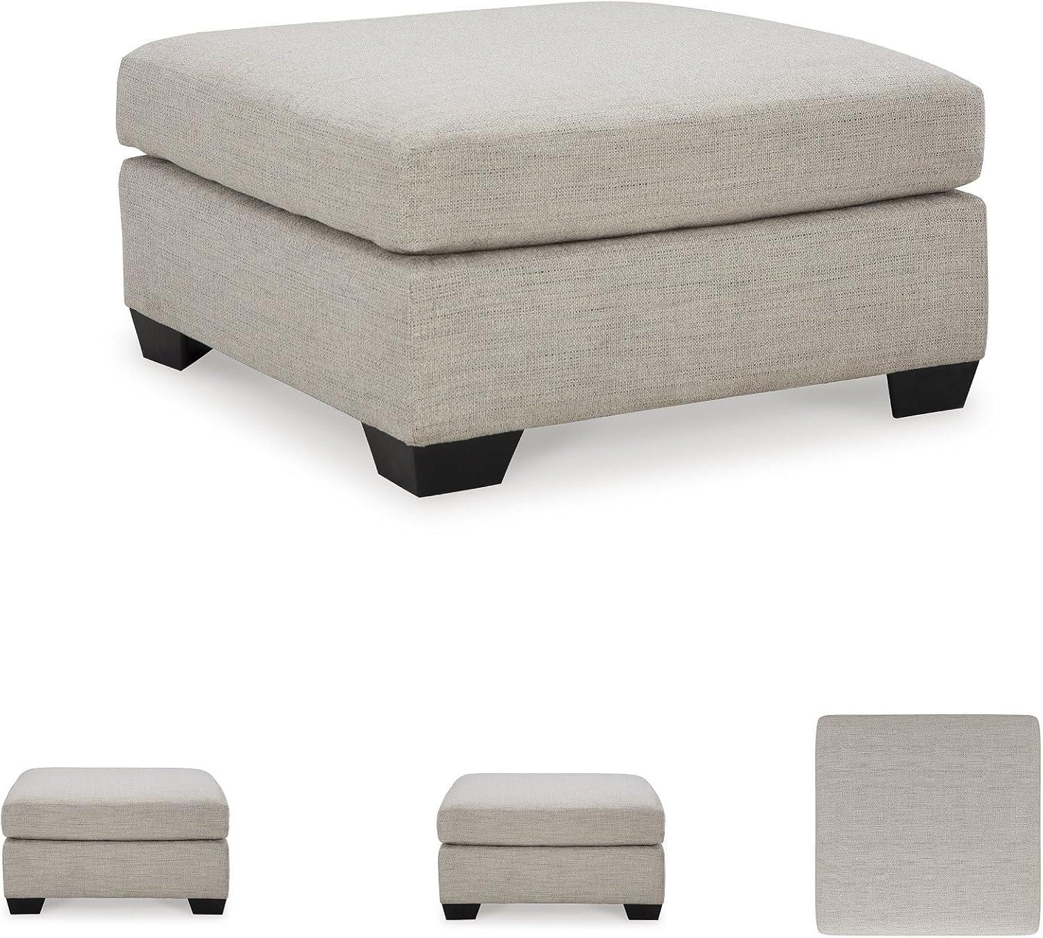 imageSignature Design by Ashley Mahoney Casual LShaped Tufted 2Piece Sectional with Chaise Loose Seat Cushions and 2 Accent Pillows BeigeLight Gray