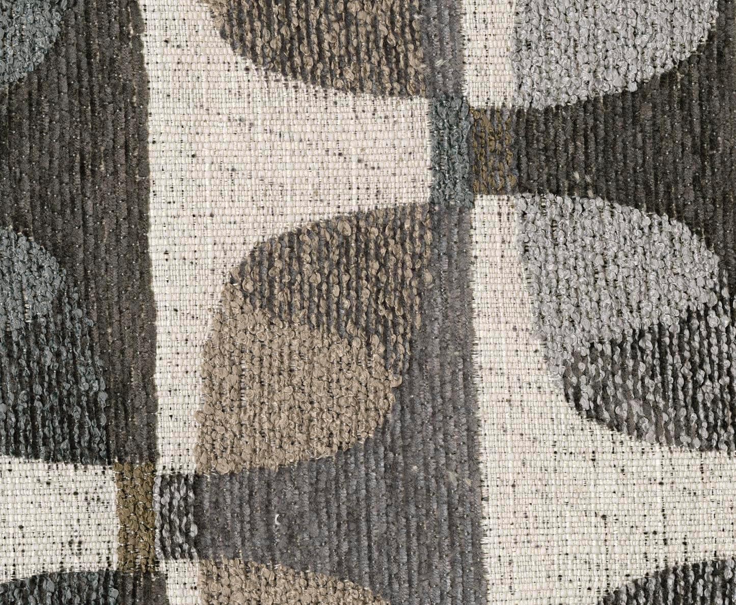 imageSignature Design by Ashley Mahoney Casual LShaped Tufted 2Piece Sectional with Chaise Loose Seat Cushions and 2 Accent Pillows BeigeLight Gray