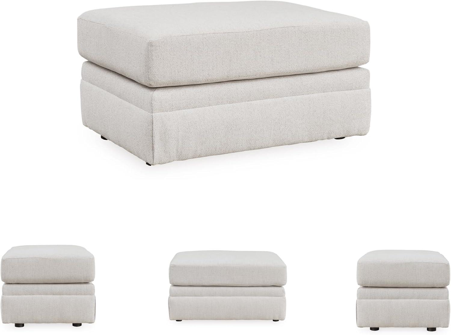 imageSignature Design by Ashley Maitelynn Casual Upholstered Ottoman WhiteChalk