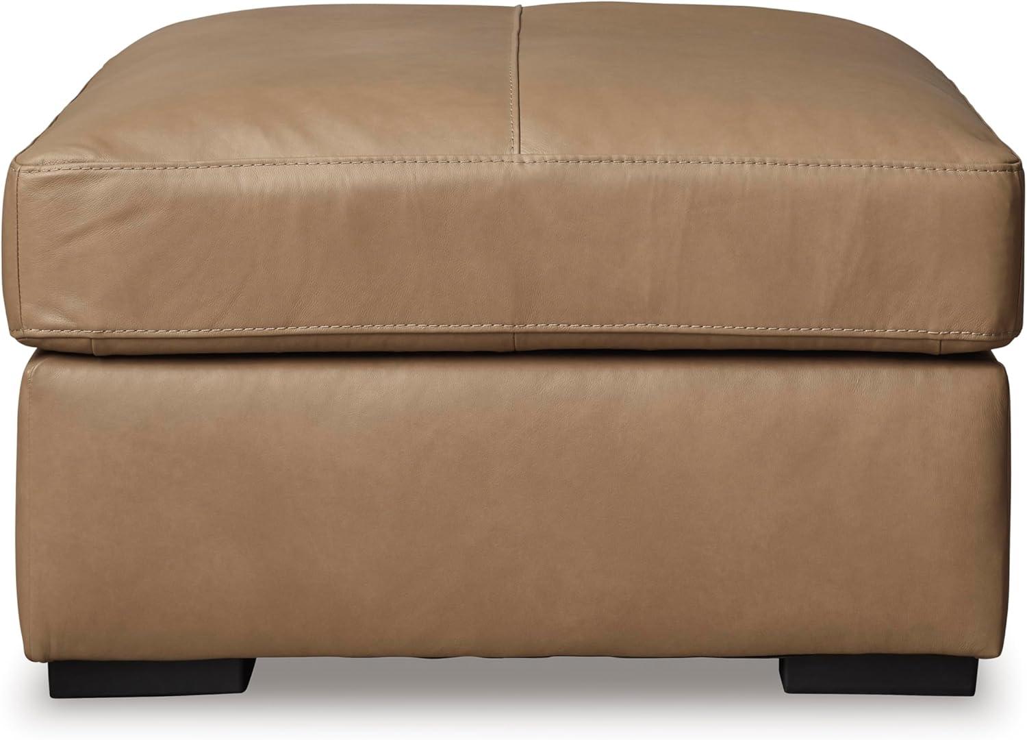 imageSignature Design by Ashley Maitelynn Casual Upholstered Ottoman WhiteToffee
