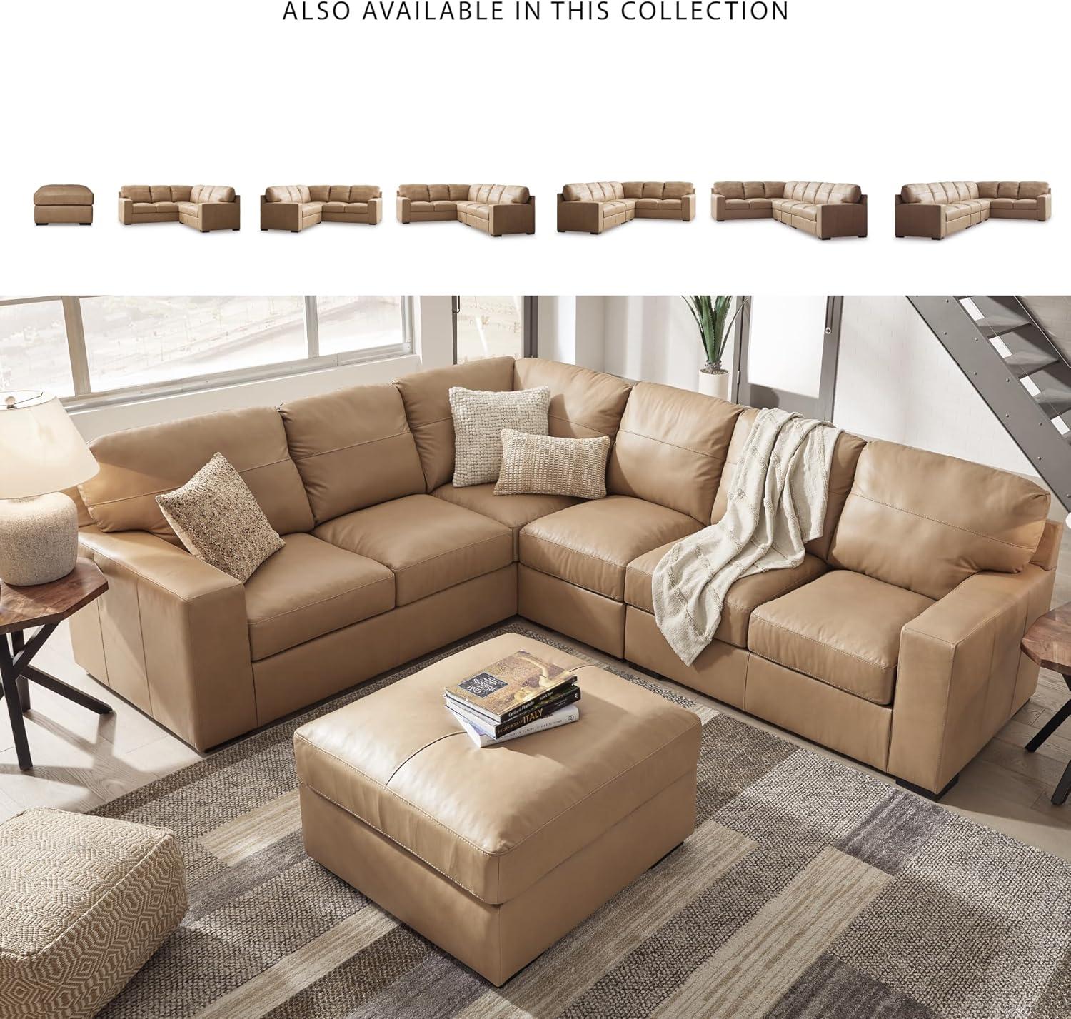 imageSignature Design by Ashley Maitelynn Casual Upholstered Ottoman WhiteToffee