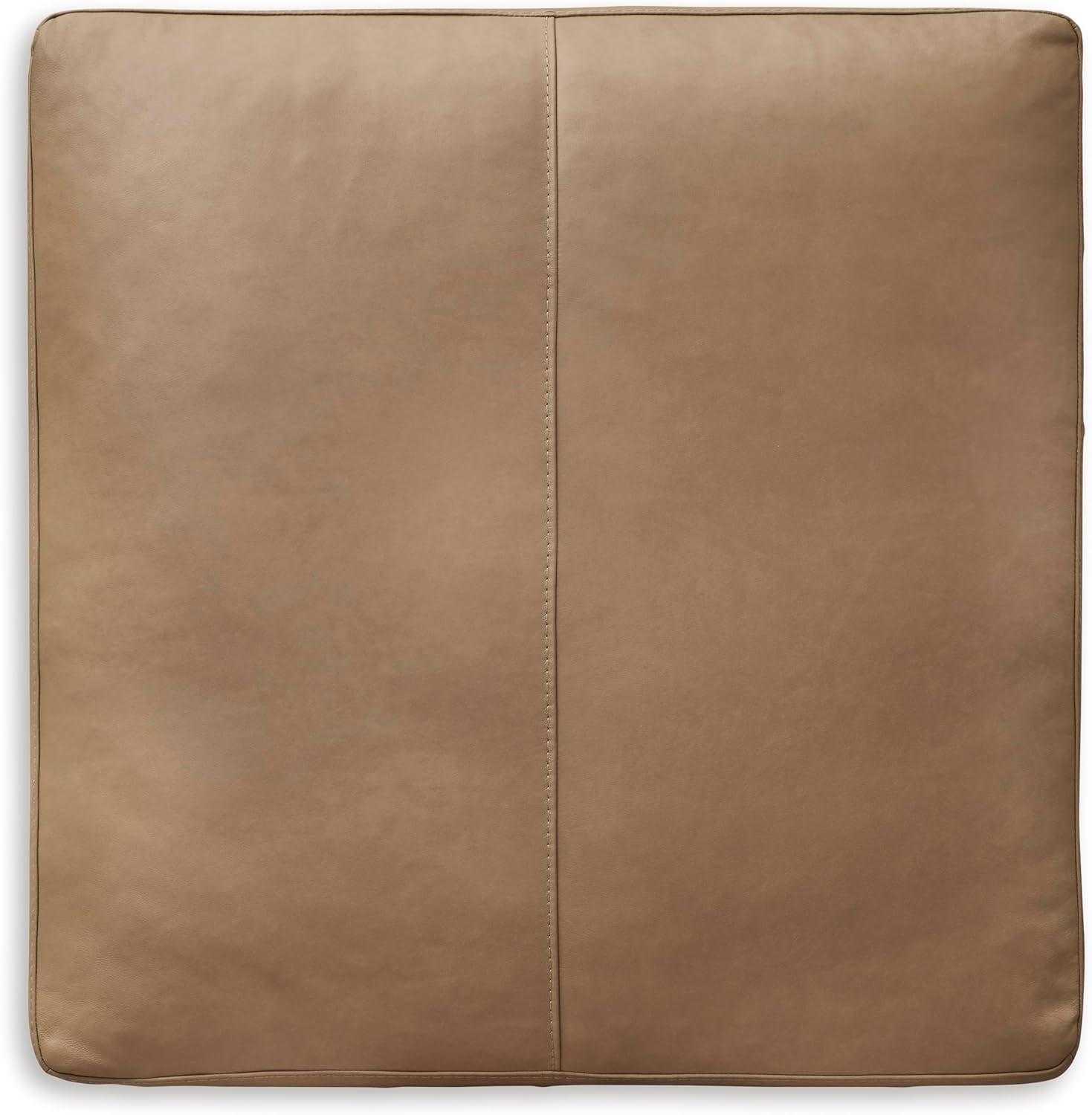 imageSignature Design by Ashley Maitelynn Casual Upholstered Ottoman WhiteToffee