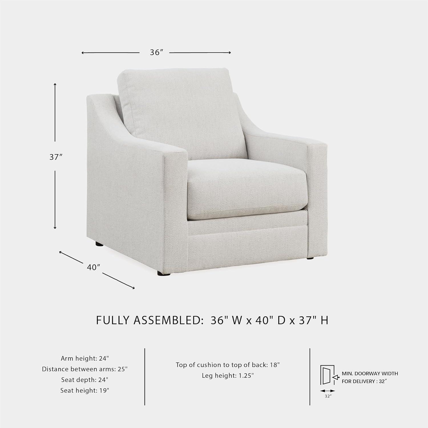 imageSignature Design by Ashley Maitelynn Contemporary Sofa with Accent Pillows Reversible Cushions and Sloped Arms Light GrayChair