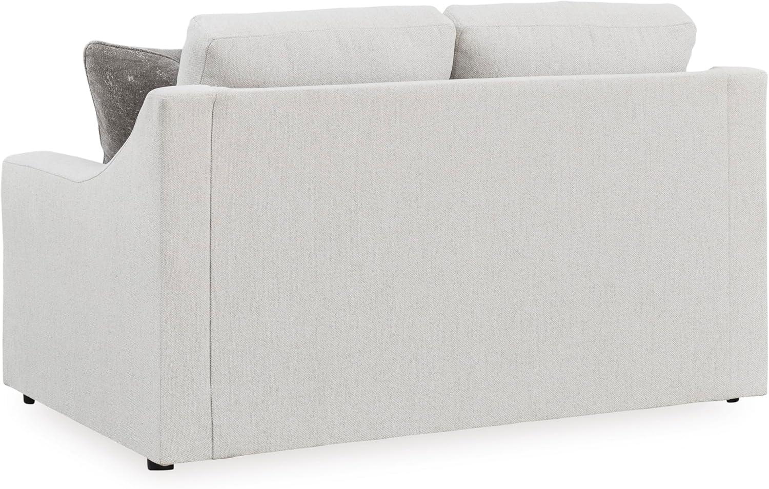 imageSignature Design by Ashley Maitelynn Contemporary Sofa with Accent Pillows Reversible Cushions and Sloped Arms Light GrayLoveseat