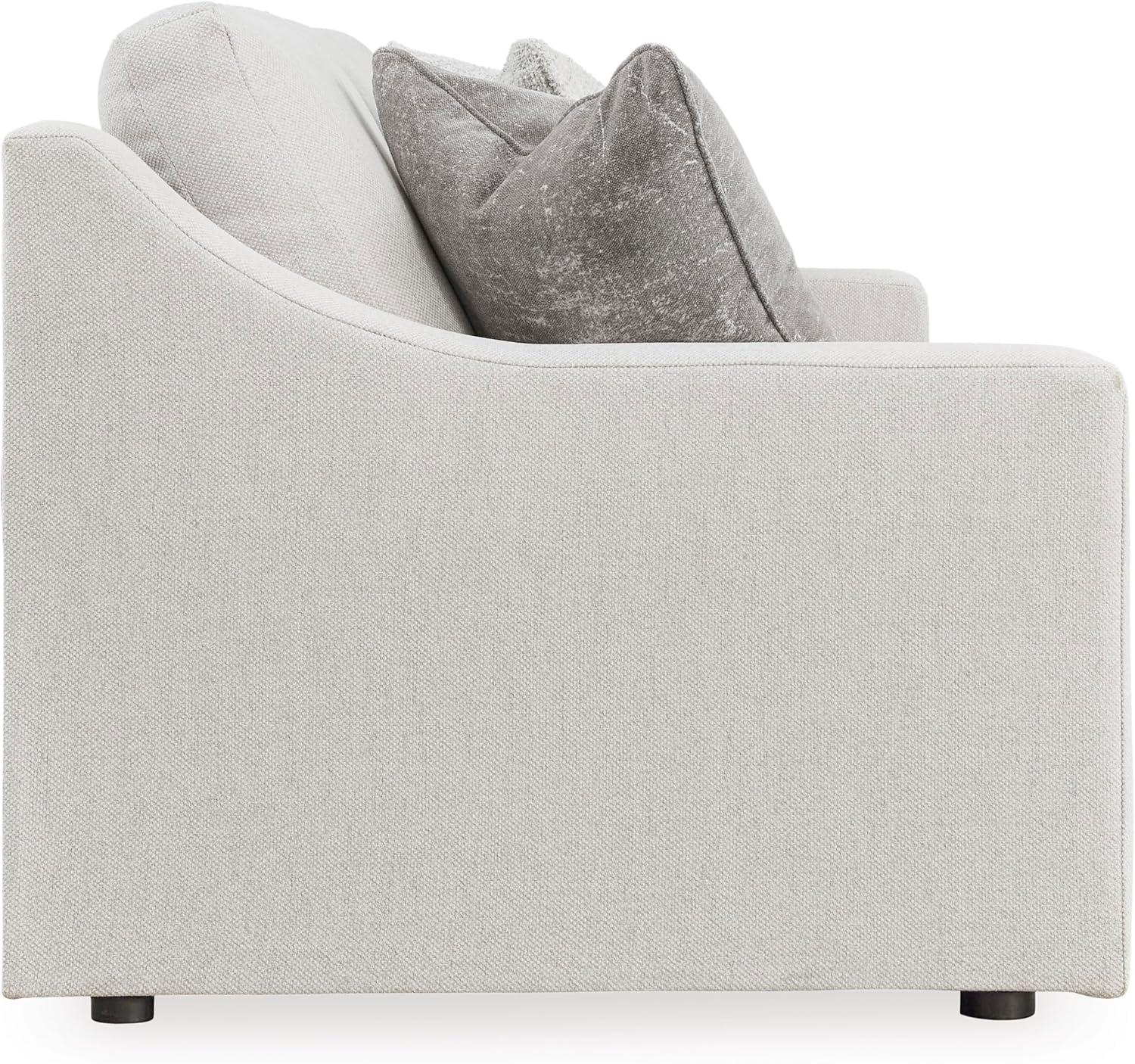 imageSignature Design by Ashley Maitelynn Contemporary Sofa with Accent Pillows Reversible Cushions and Sloped Arms Light GraySofa