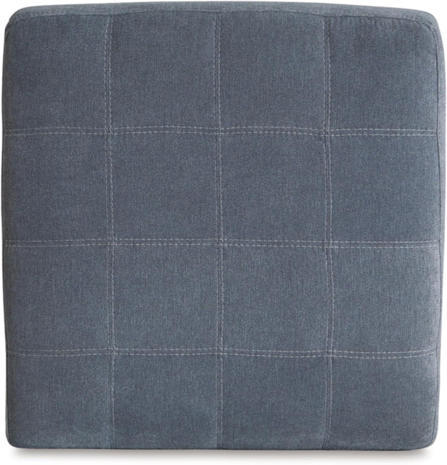 imageSignature Design by Ashley Marleton Classic Square Upholstered Oversized Accent Ottoman Light GrayBlue
