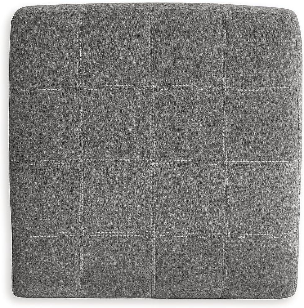 imageSignature Design by Ashley Marleton Classic Square Upholstered Oversized Accent Ottoman Light GrayGrey