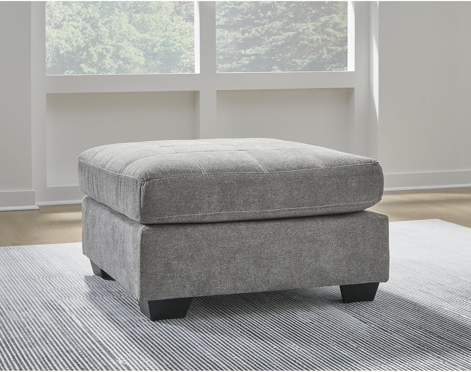 imageSignature Design by Ashley Marleton Classic Square Upholstered Oversized Accent Ottoman Light GrayGrey