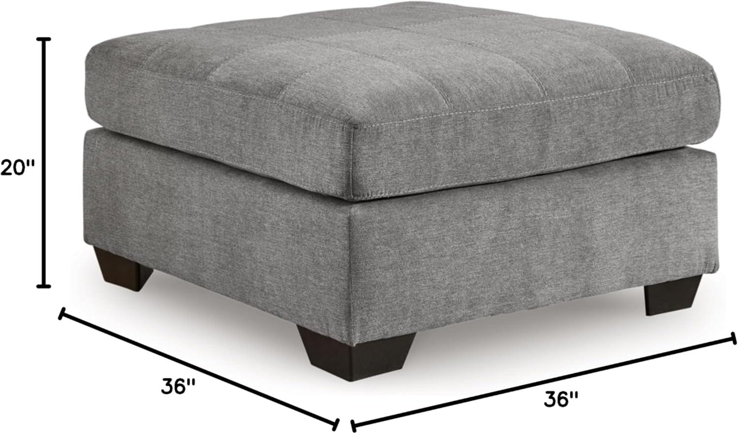 imageSignature Design by Ashley Marleton Classic Square Upholstered Oversized Accent Ottoman Light GrayGrey