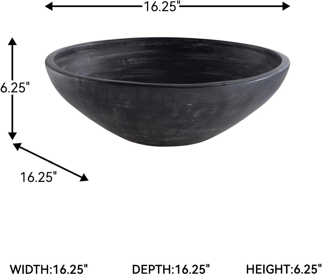 imageSignature Design by Ashley Meadie Casual Distressed Terra Cotta Round Bowl BlackBlack