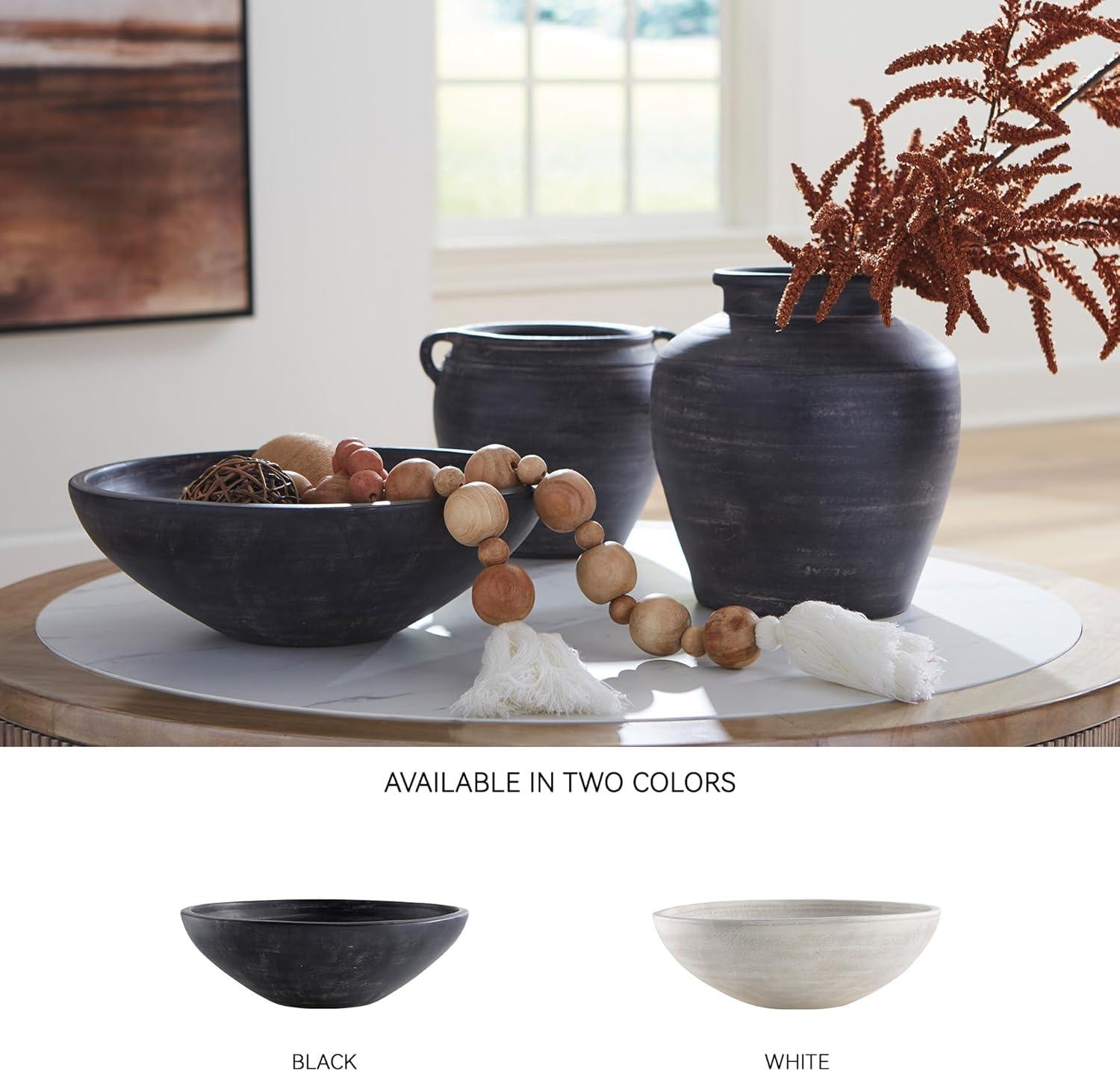 imageSignature Design by Ashley Meadie Casual Distressed Terra Cotta Round Bowl BlackBlack