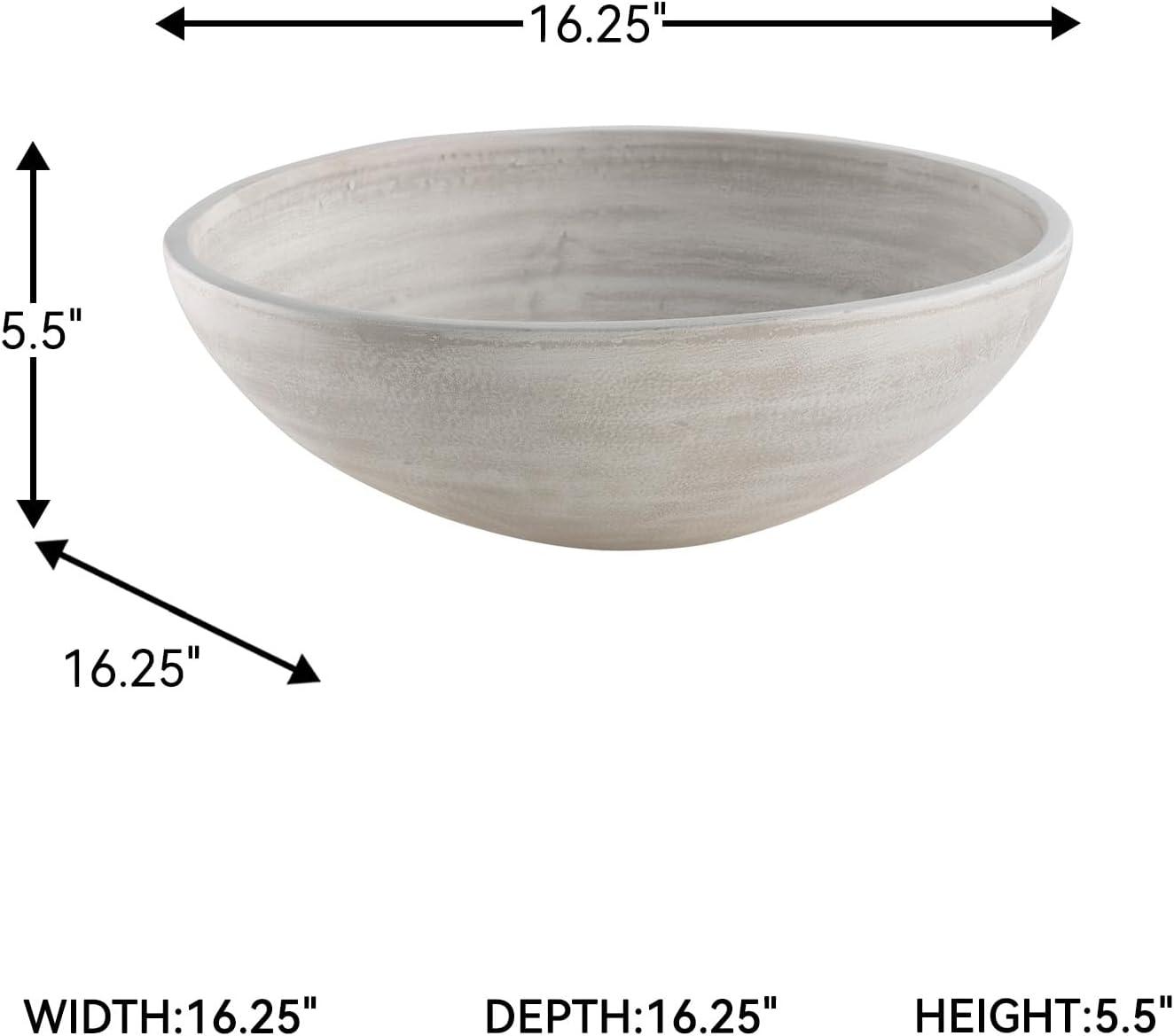 imageSignature Design by Ashley Meadie Casual Distressed Terra Cotta Round Bowl BlackWhite