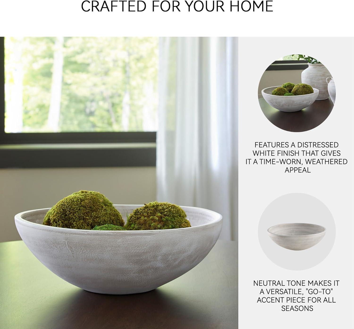 imageSignature Design by Ashley Meadie Casual Distressed Terra Cotta Round Bowl BlackWhite