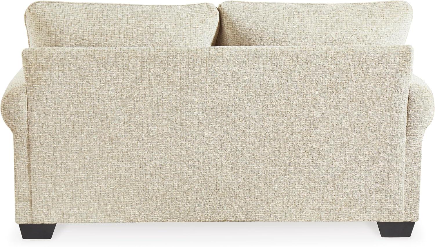 imageSignature Design by Ashley Monaghan Classic Upholstered Oversized Chair with Toss Pillow Light BrownLoveseat