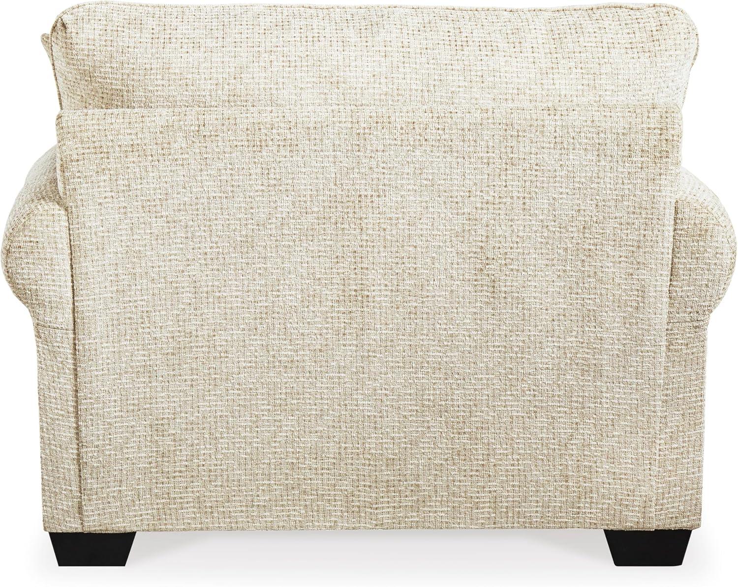 imageSignature Design by Ashley Monaghan Classic Upholstered Oversized Chair with Toss Pillow Light BrownOversized Chair