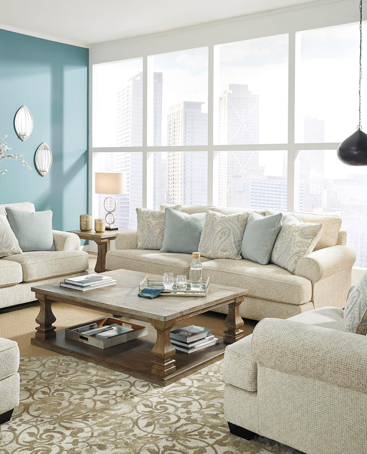 imageSignature Design by Ashley Monaghan Classic Upholstered Oversized Chair with Toss Pillow Light BrownSofa