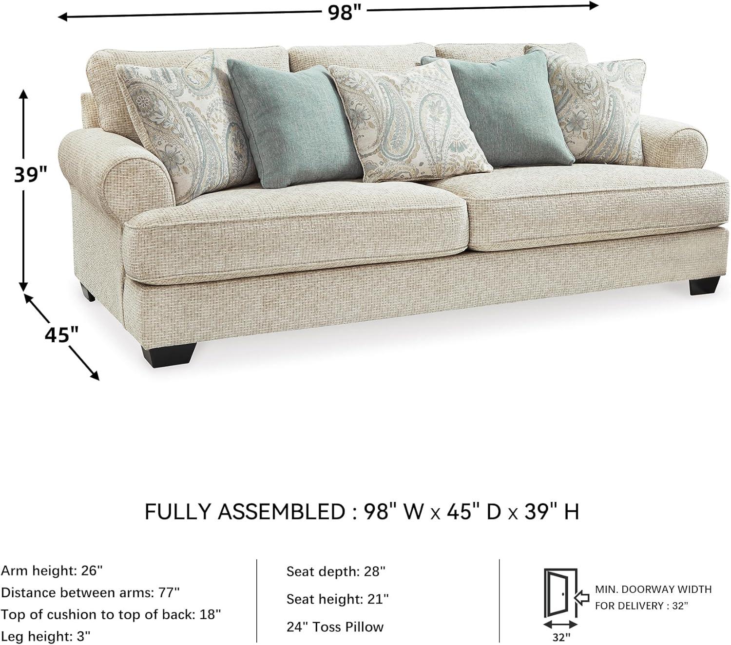 imageSignature Design by Ashley Monaghan Classic Upholstered Oversized Chair with Toss Pillow Light BrownSofa