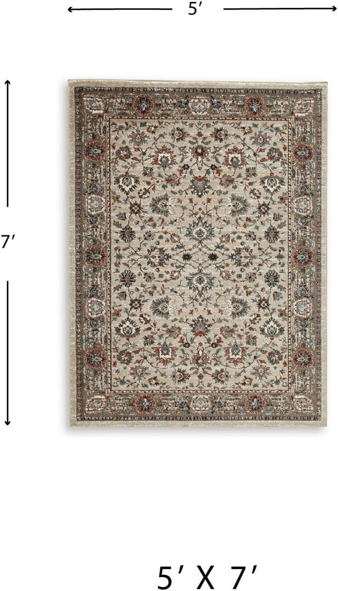 imageSignature Design by Ashley Qaabiz Bohemian 8 x 10 Indoor Medium Pile Geometric Area Rug Light Brown ampamp BlackBlueBrownBeige