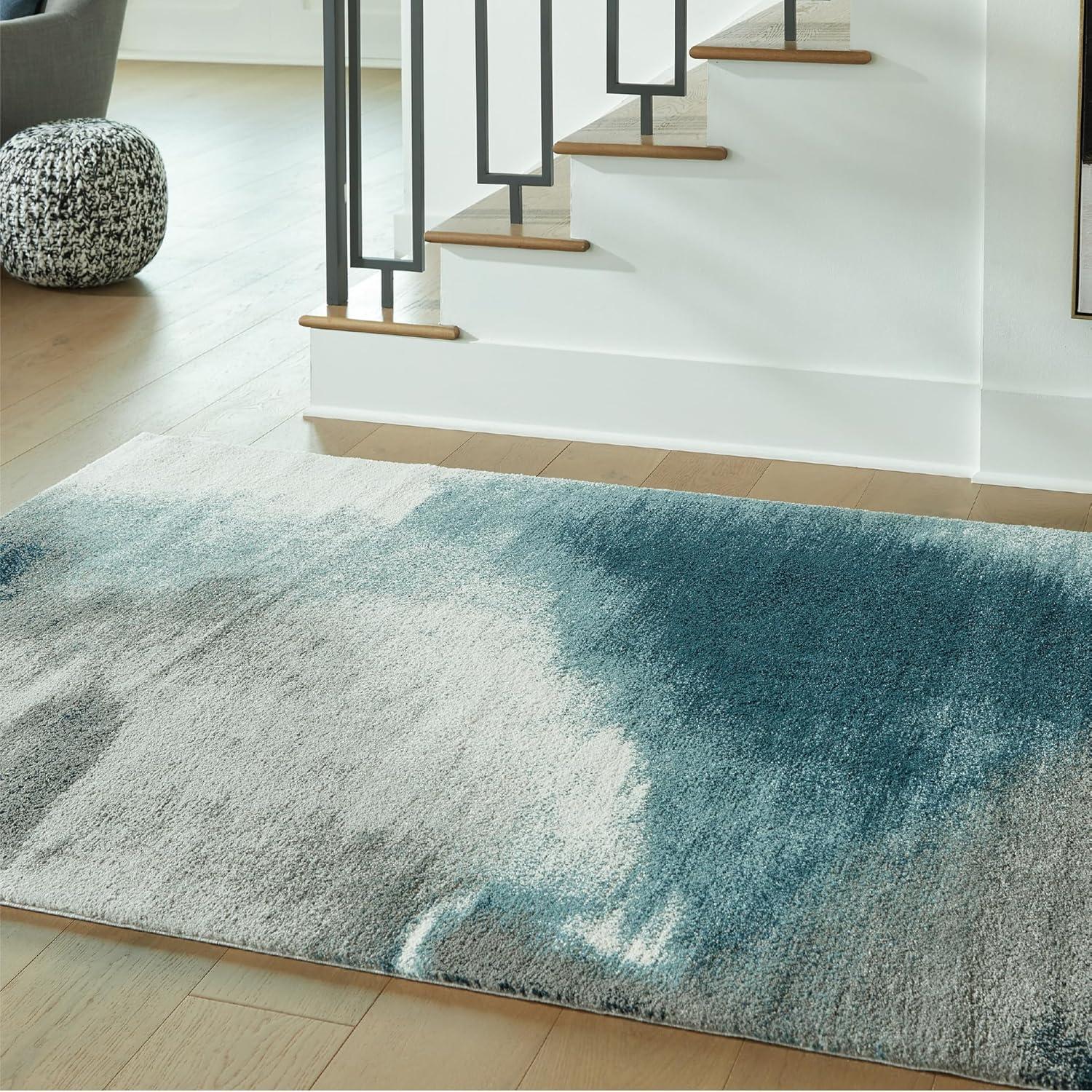 imageSignature Design by Ashley Qaabiz Bohemian 8 x 10 Indoor Medium Pile Geometric Area Rug Light Brown ampamp BlackBlueGrayIvory