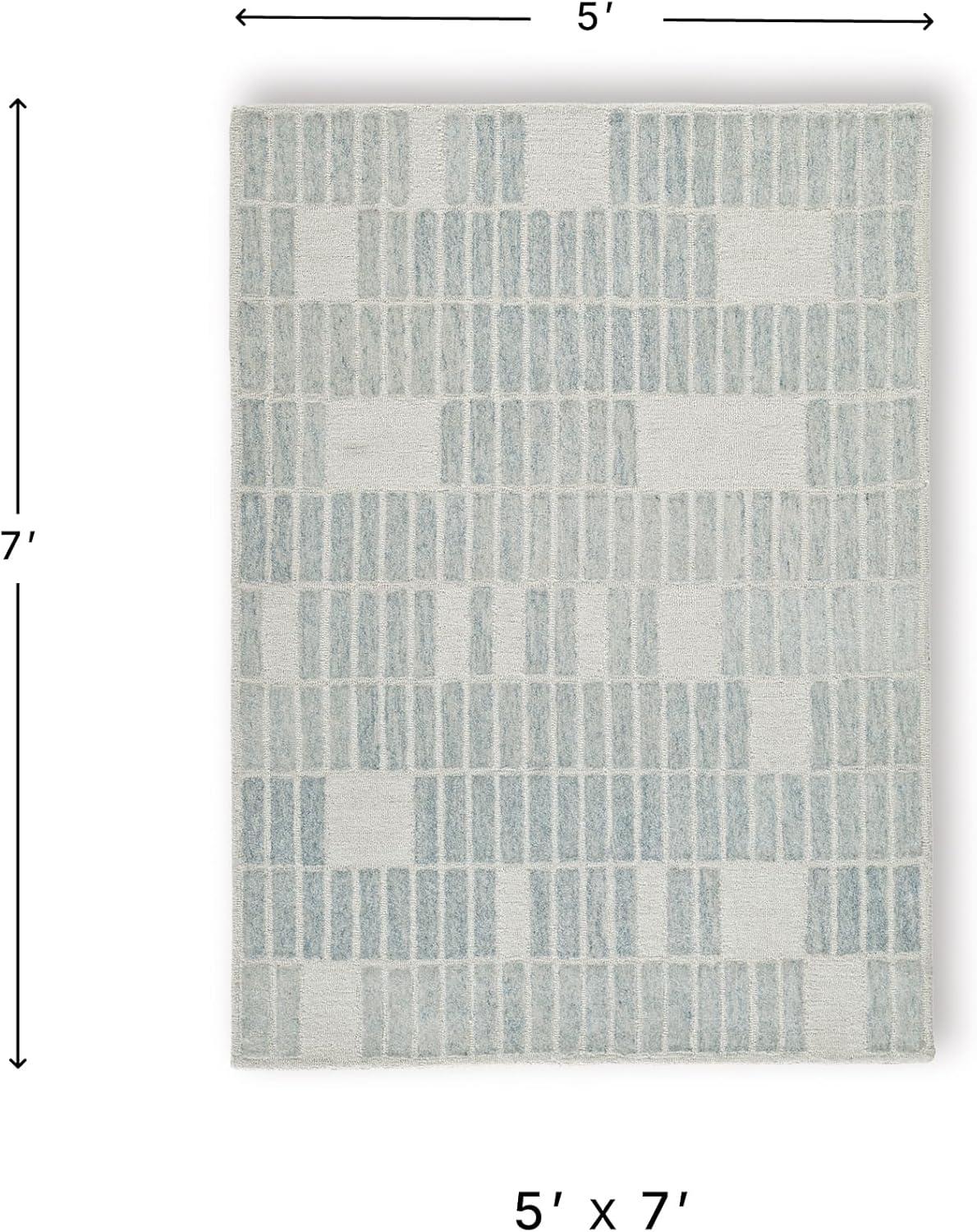 imageSignature Design by Ashley Qaabiz Bohemian 8 x 10 Indoor Medium Pile Geometric Area Rug Light Brown ampamp BlackBlueIvory