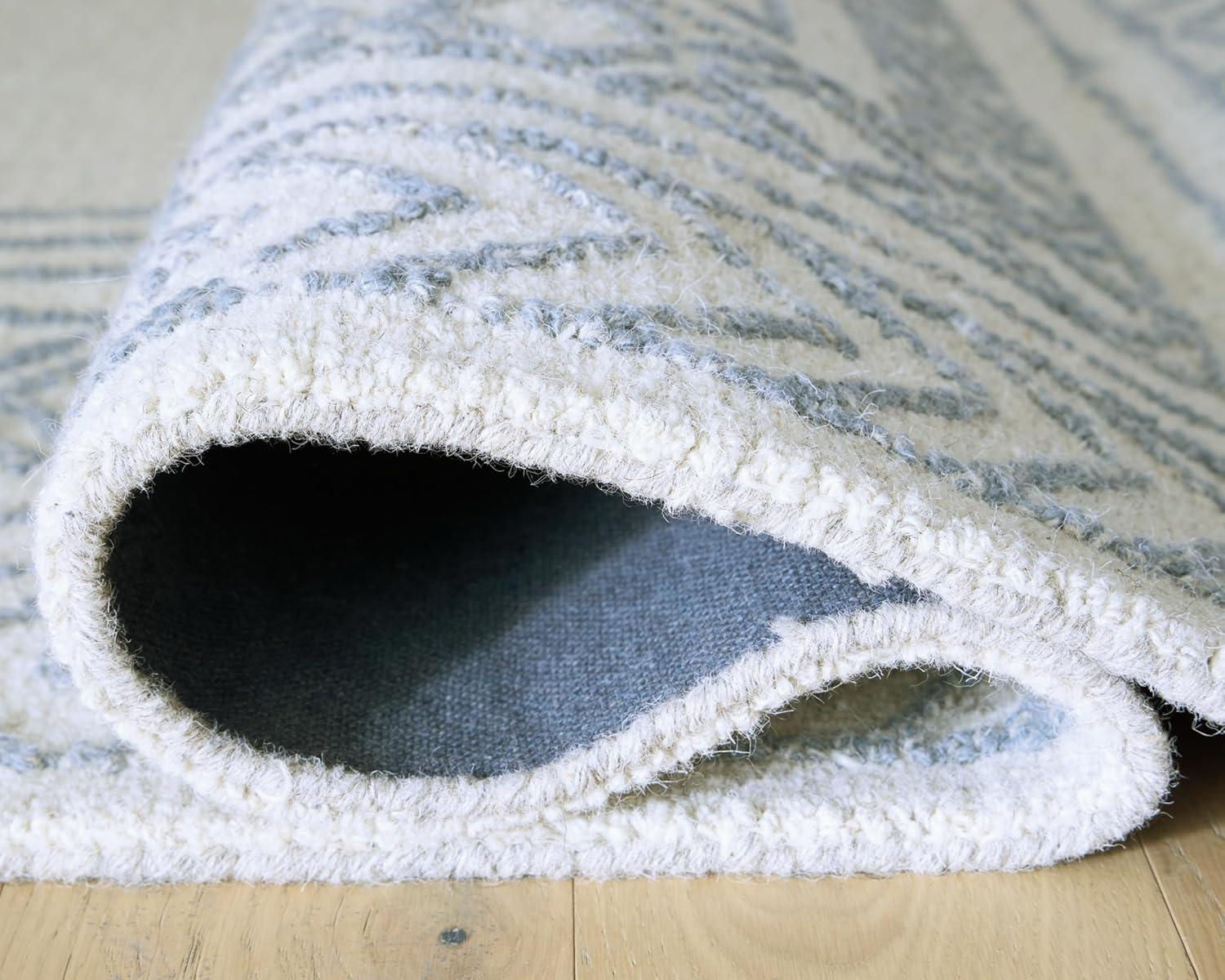 imageSignature Design by Ashley Qaabiz Bohemian 8 x 10 Indoor Medium Pile Geometric Area Rug Light Brown ampamp BlackBlueIvoryGray