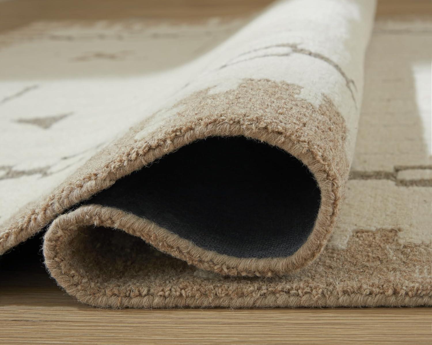 imageSignature Design by Ashley Qaabiz Bohemian 8 x 10 Indoor Medium Pile Geometric Area Rug Light Brown ampamp BlackCreamBrownTaupe