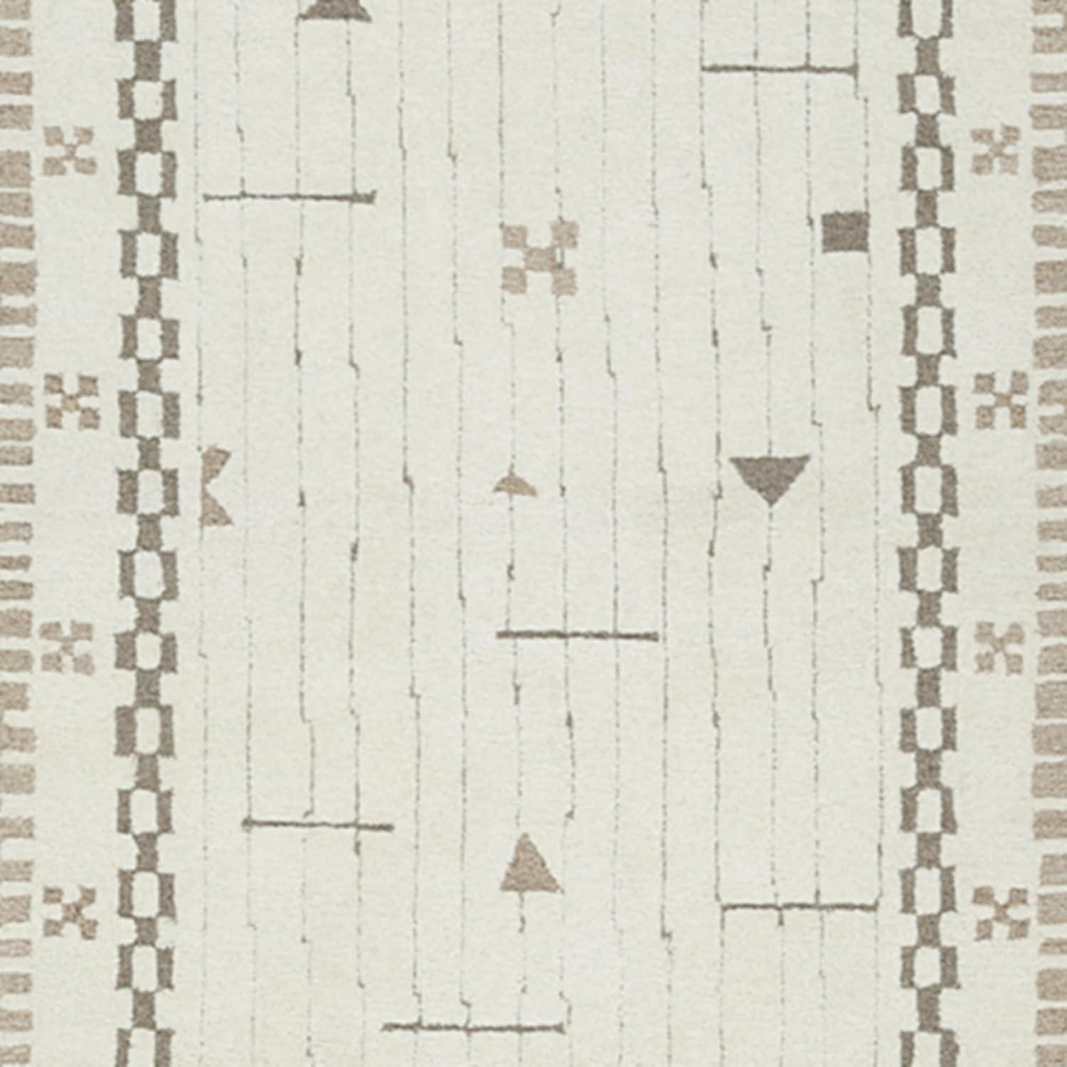 imageSignature Design by Ashley Qaabiz Bohemian 8 x 10 Indoor Medium Pile Geometric Area Rug Light Brown ampamp BlackCreamBrownTaupe