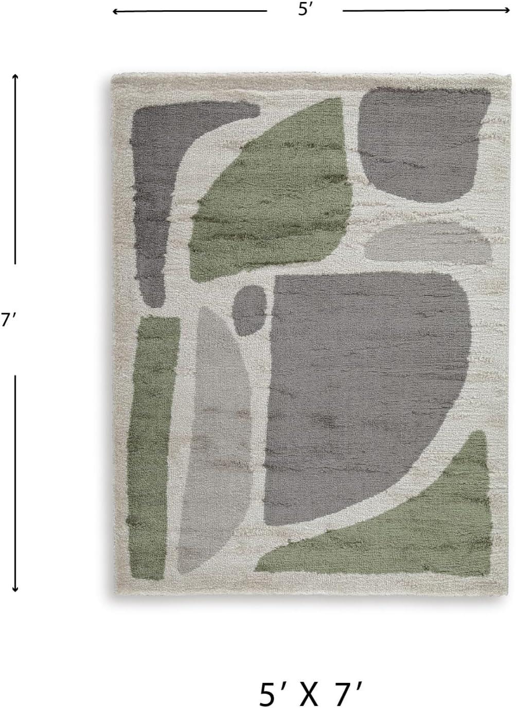 imageSignature Design by Ashley Qaabiz Bohemian 8 x 10 Indoor Medium Pile Geometric Area Rug Light Brown ampamp BlackGreenGrayIvory