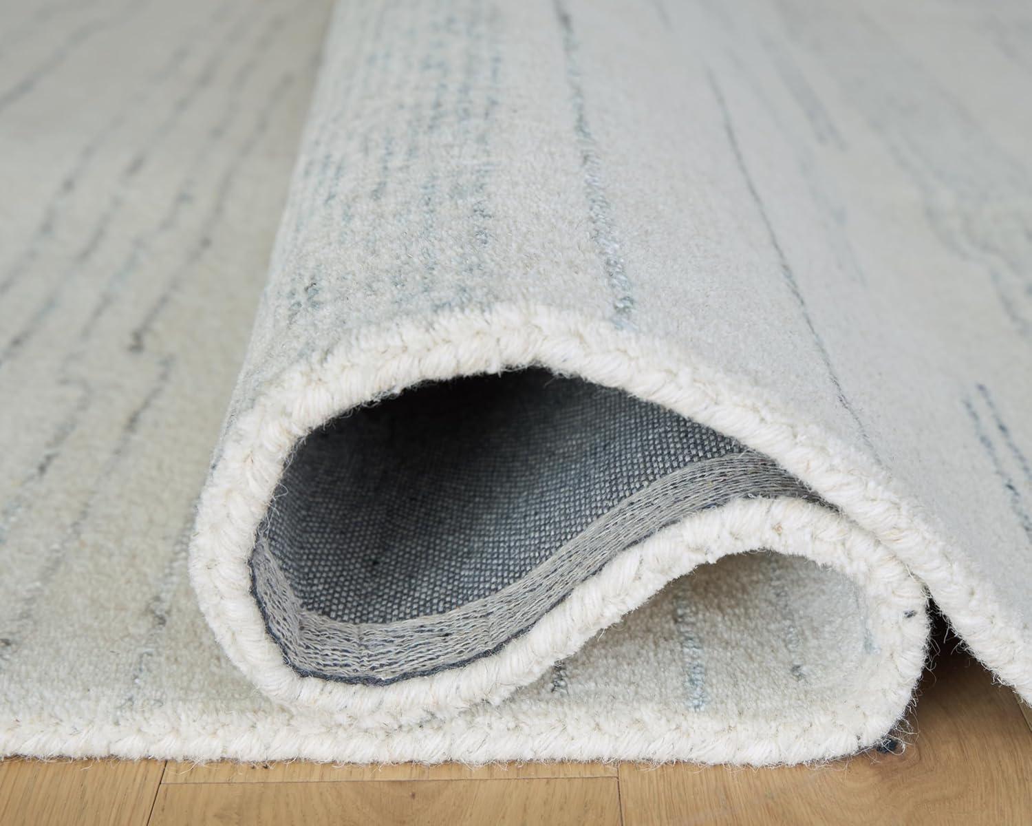 imageSignature Design by Ashley Qaabiz Bohemian 8 x 10 Indoor Medium Pile Geometric Area Rug Light Brown ampamp BlackIvoryBlue