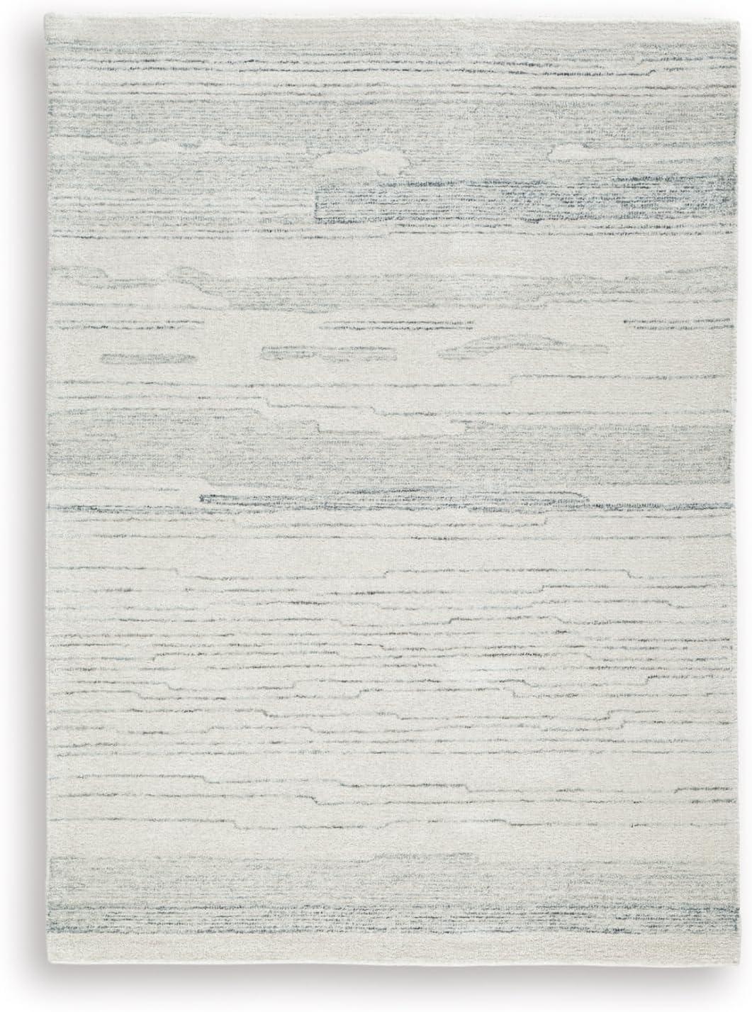 imageSignature Design by Ashley Qaabiz Bohemian 8 x 10 Indoor Medium Pile Geometric Area Rug Light Brown ampamp BlackIvoryBlue