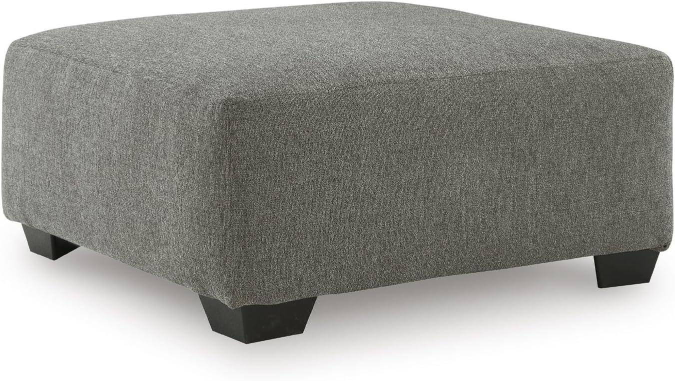 imageSignature Design by Ashley Revenna Casual Square Upholstered Oversized Accent Ottoman GrayDark Gray