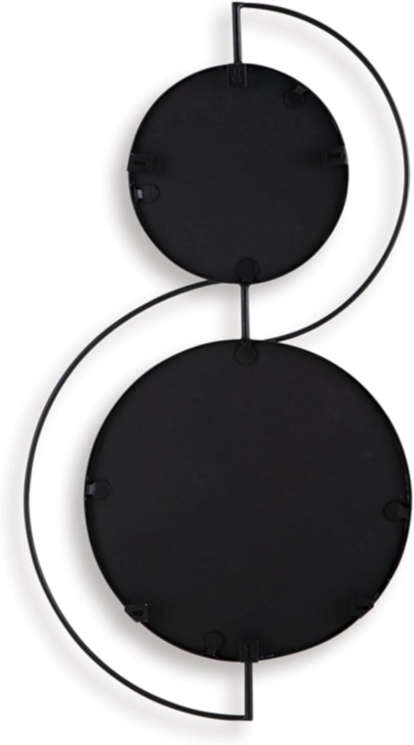 imageSignature Design by Ashley Shayham Modern Wall Mounted Accent Mirror with Metal Frame Black