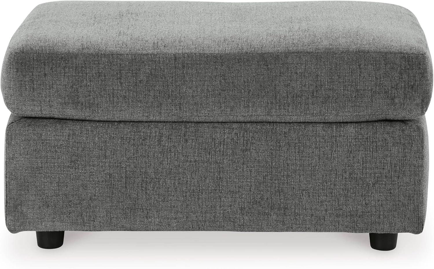 imageSignature Design by Ashley Stairatt Casual Rectangular Upholstered Ottoman GrayDark Gray